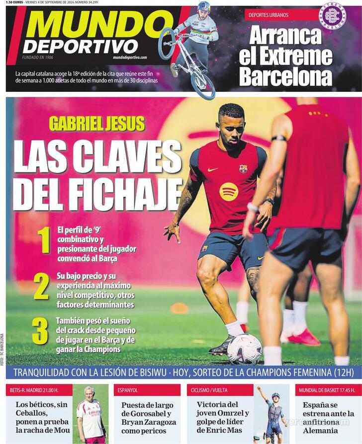 Capa Mundo Deportivo - 2026-09-04