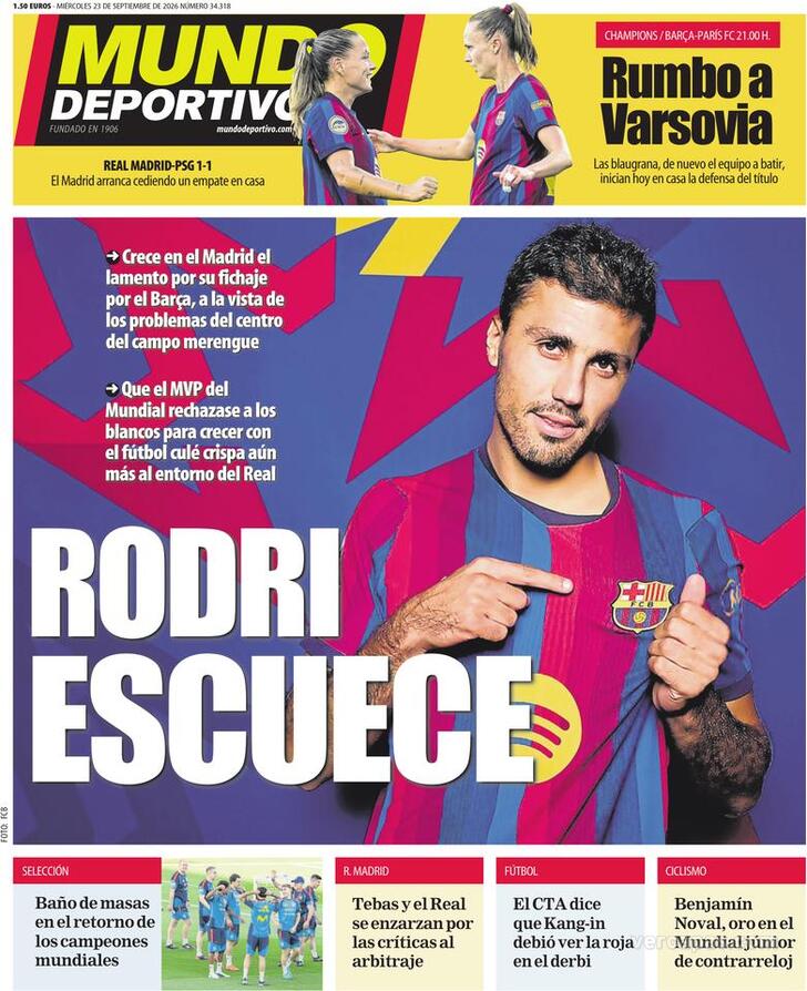 Capa Mundo Deportivo - 2026-09-23