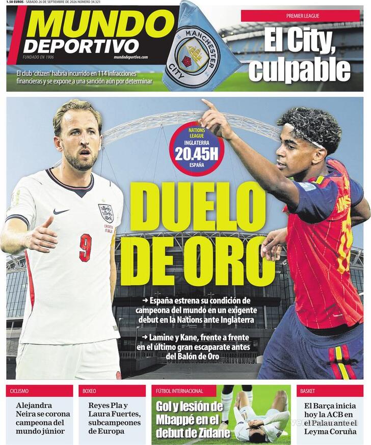 Capa Mundo Deportivo - 2026-09-26