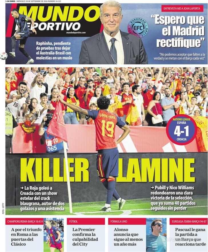 Capa Mundo Deportivo - 2026-09-30