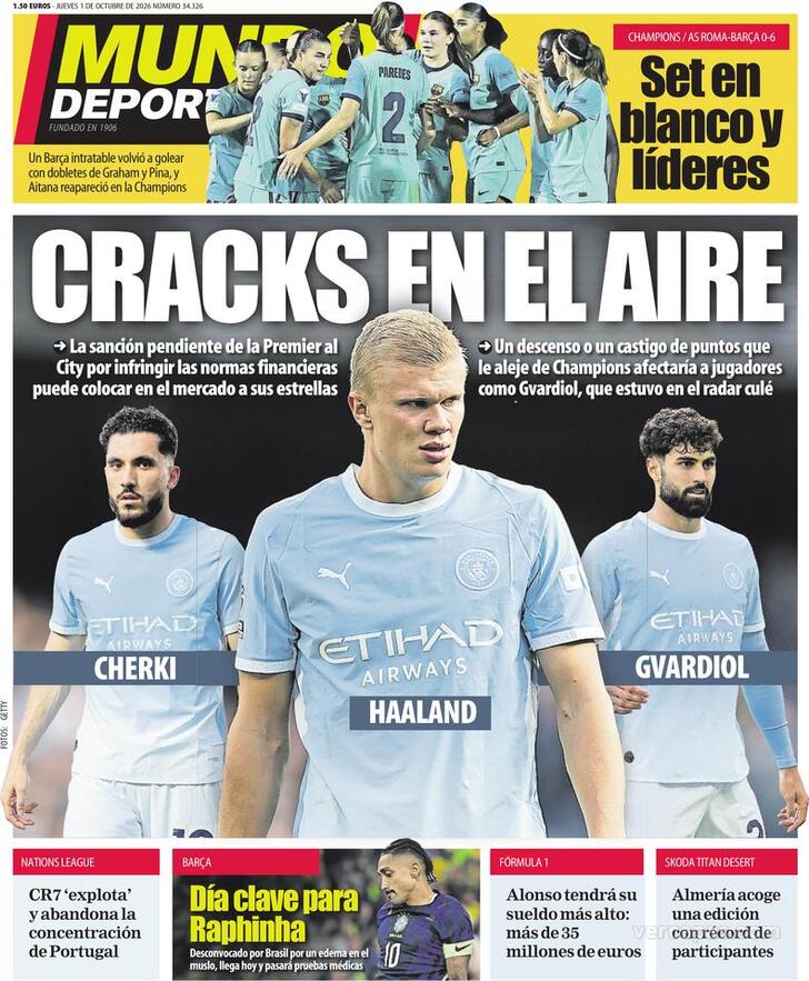 Capa Mundo Deportivo - 2026-10-01