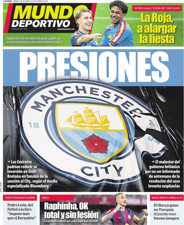 Capa Mundo Deportivo - 2026-10-03
