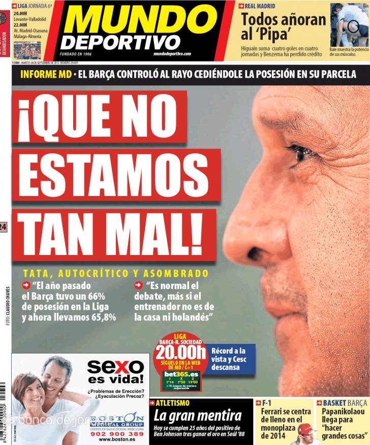 Capa Mundo Deportivo - 2013-09-24