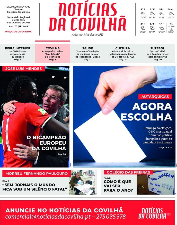 Capa Notcias da Covilh - 2025-10-08