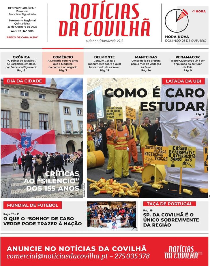 Capa Notcias da Covilh - 2025-10-22