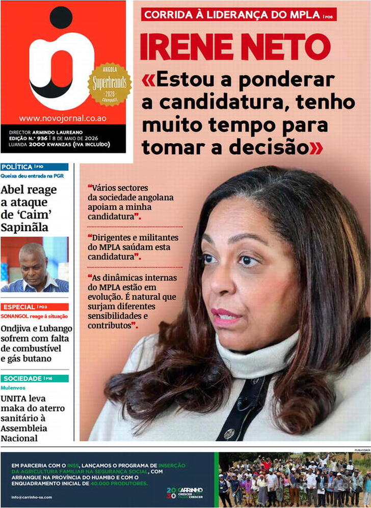 Capa Novo Jornal - 2026-05-08