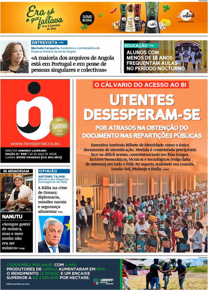 Capa Novo Jornal - 2026-05-22