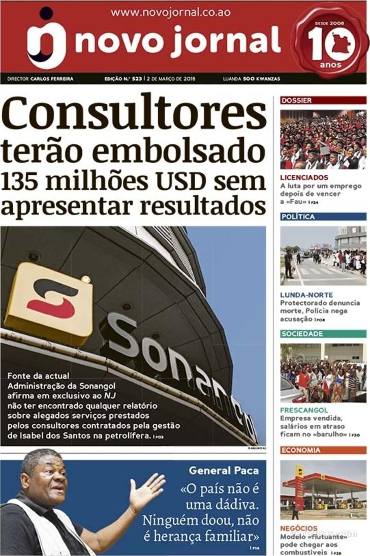 Capa - Novo Jornal de 2018-03-02