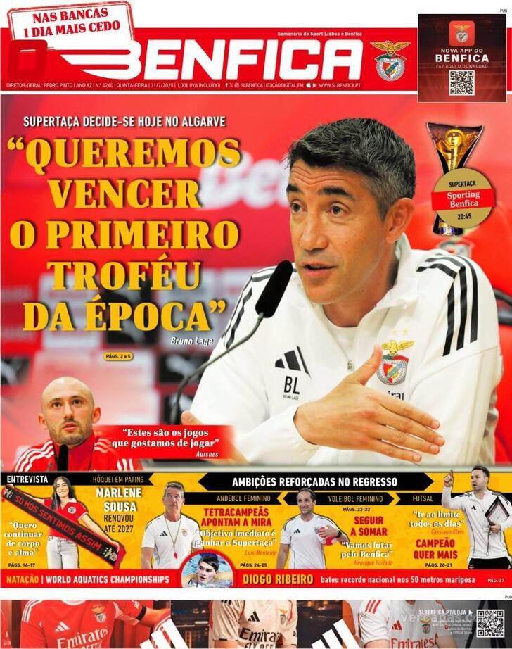 Capa O Benfica - 2025-08-01
