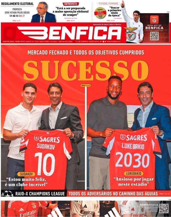 Capa O Benfica - 2025-09-05