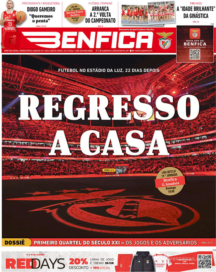 Capa O Benfica - 2026-01-23