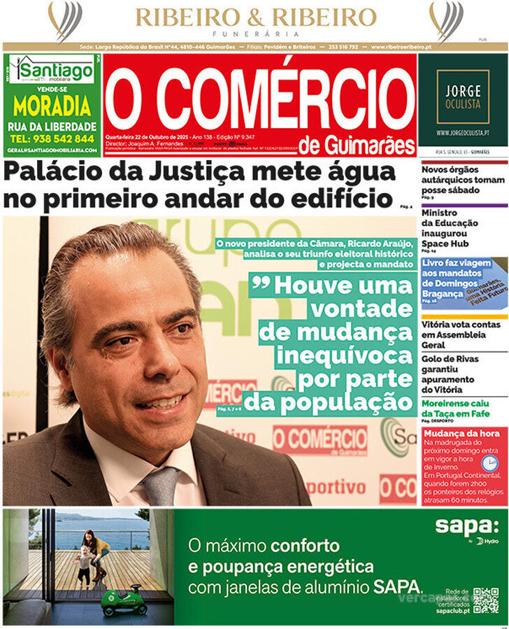 Capa O Comrcio de Guimares - 2025-10-22