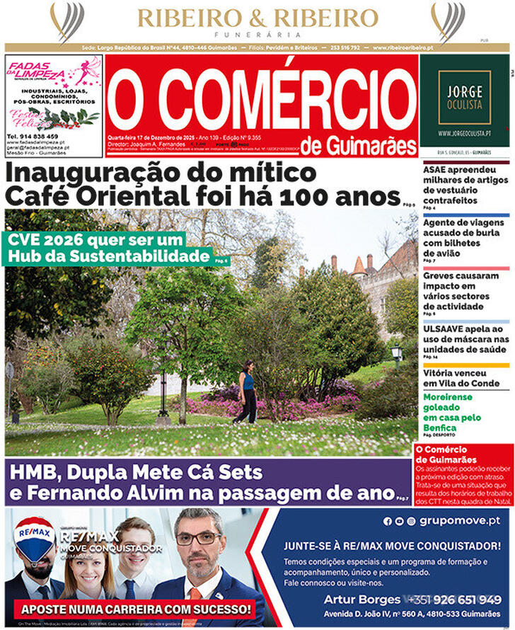 Capa O Com�rcio de Guimar�es - 2025-12-17