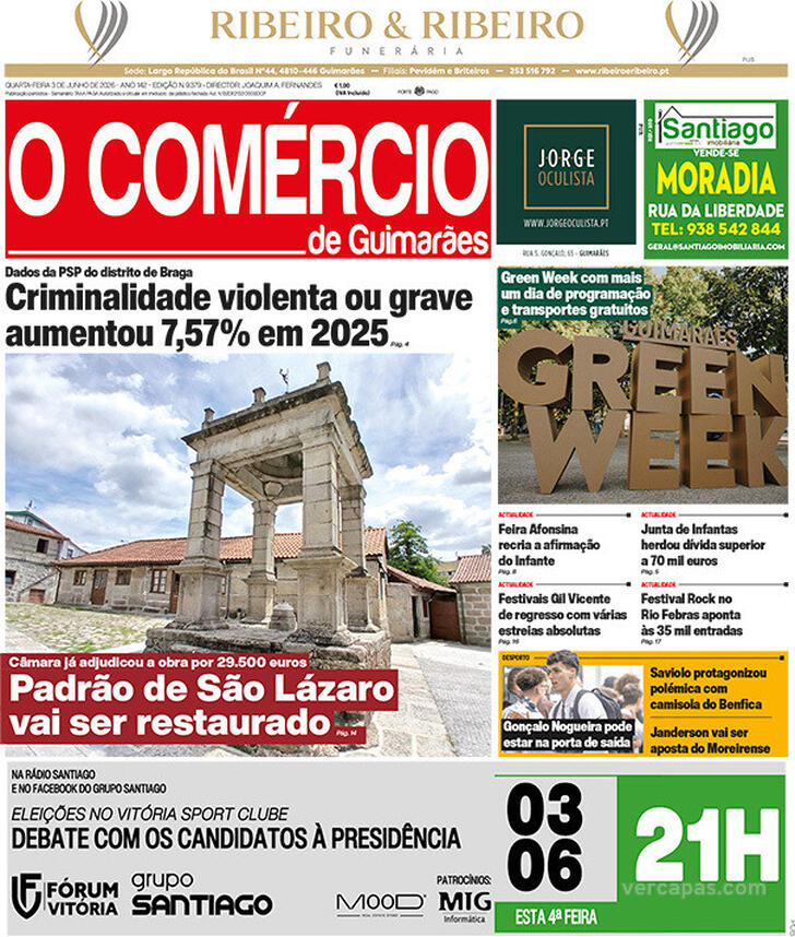 Capa O Com�rcio de Guimar�es - 2026-06-03