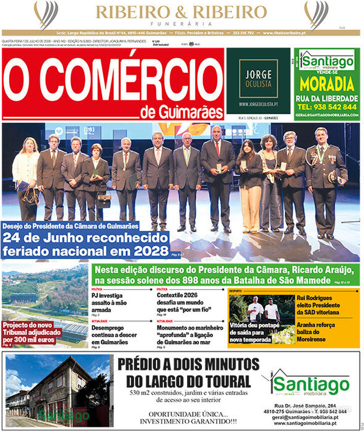 Capa O Com�rcio de Guimar�es - 2026-07-01