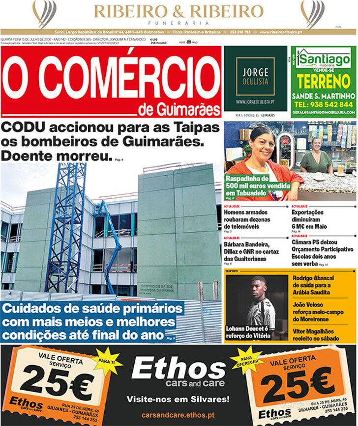 Capa O Com�rcio de Guimar�es - 2026-07-15