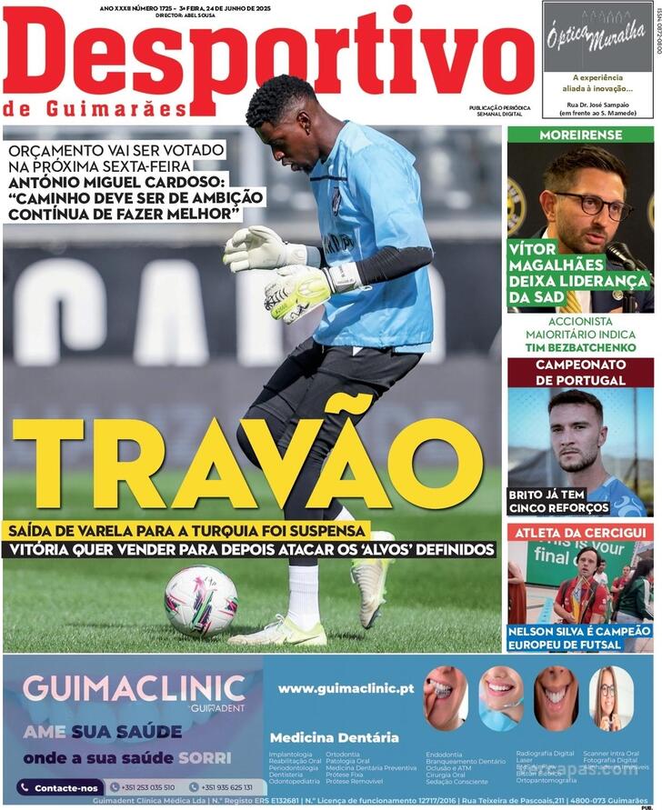 Capa O Comrcio de Guimares - 2025-06-25