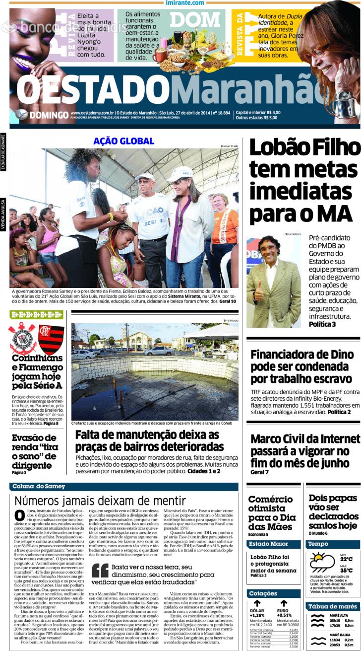 Capa - O Estado do Maranhão de 2014-04-27