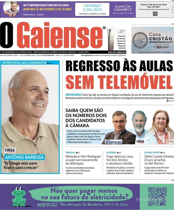 Capa O Gaiense - 2025-09-15