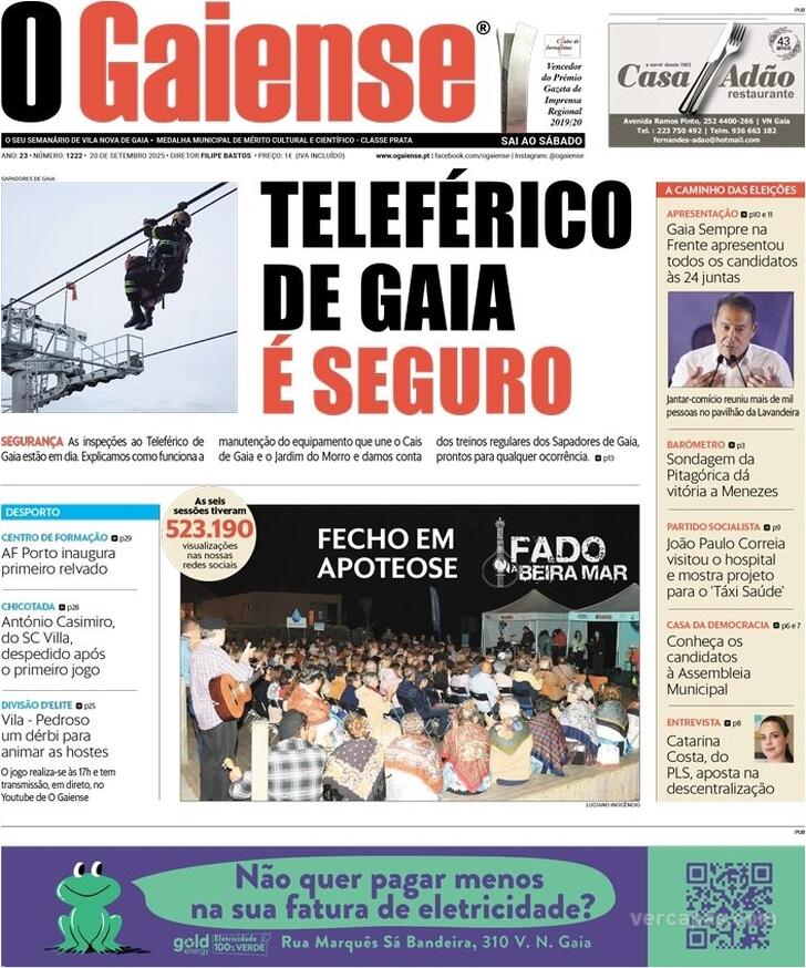 Capa O Gaiense - 2025-09-20