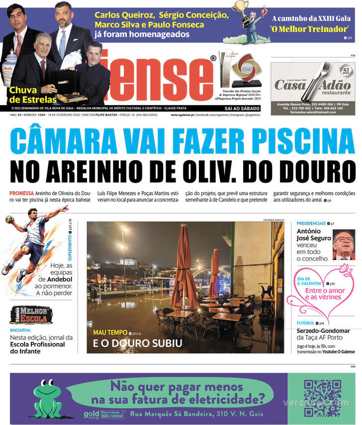 Capa O Gaiense - 2026-02-14