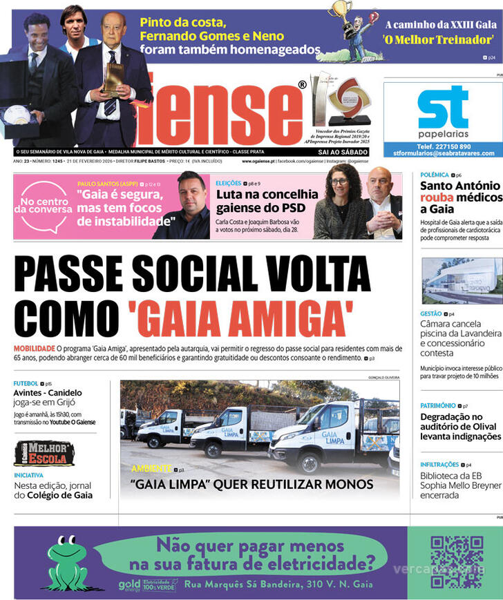 Capa O Gaiense - 2026-02-21