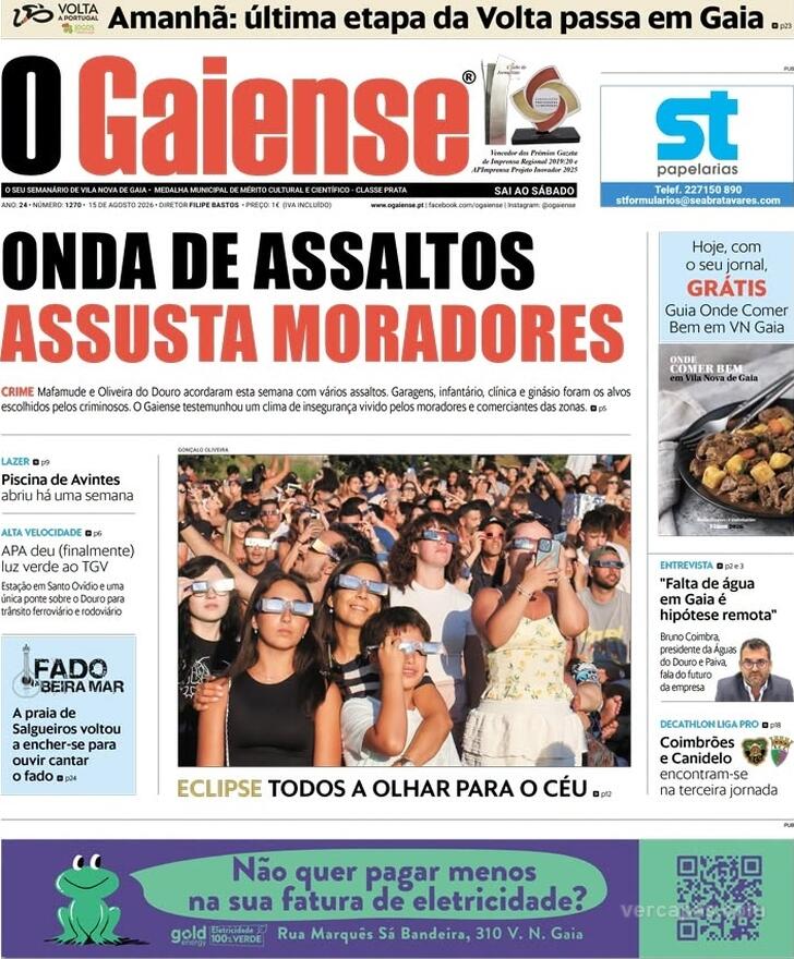 Capa O Gaiense - 2026-08-15