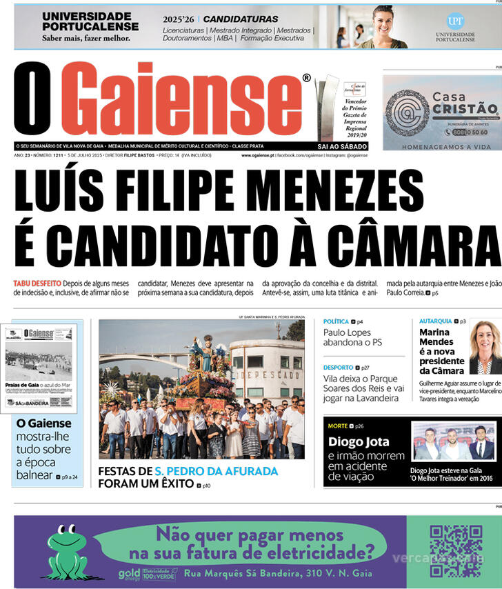 Capa O Gaiense - 2025-07-04