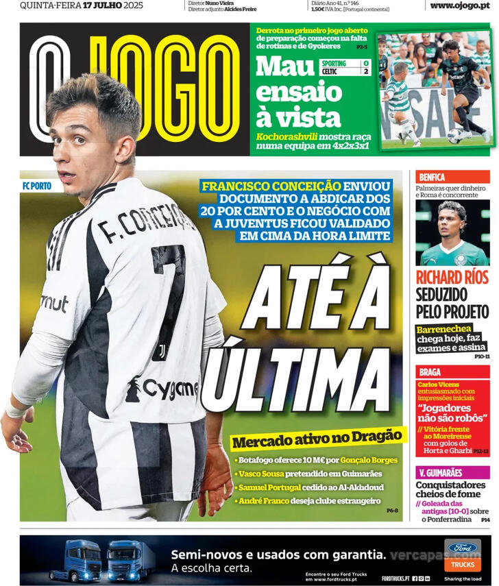 Capa O Jogo - 2025-07-17