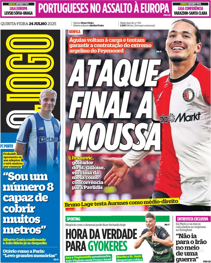 Capa O Jogo - 2025-07-24