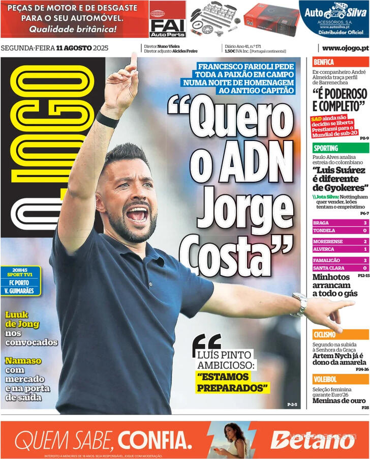 Capa O Jogo - 2025-08-11