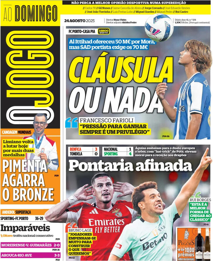 Capa O Jogo - 2025-08-24