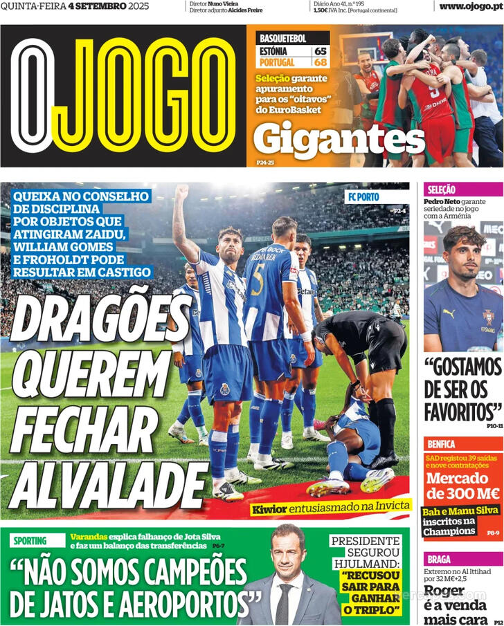 Capa O Jogo - 2025-09-04