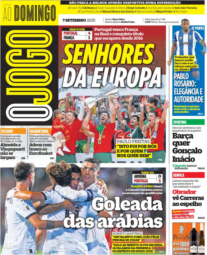 Capa O Jogo - 2025-09-07