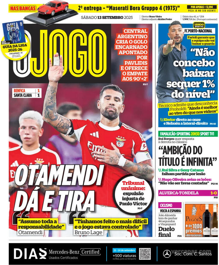 Capa O Jogo - 2025-09-13