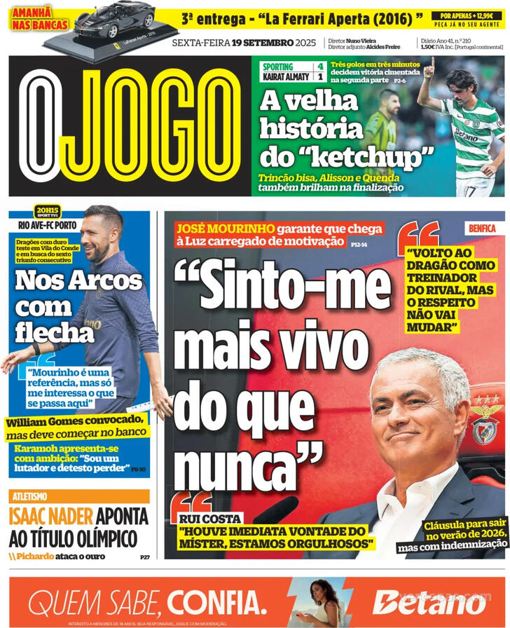 Capa O Jogo - 2025-09-19