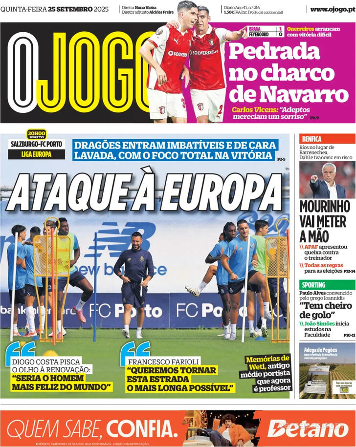 Capa O Jogo - 2025-09-25