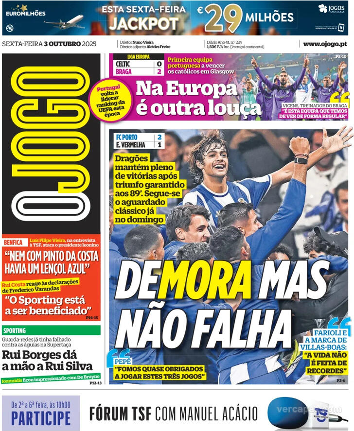 Capa O Jogo - 2025-10-03