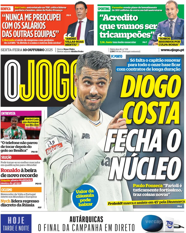 Capa O Jogo - 2025-10-10