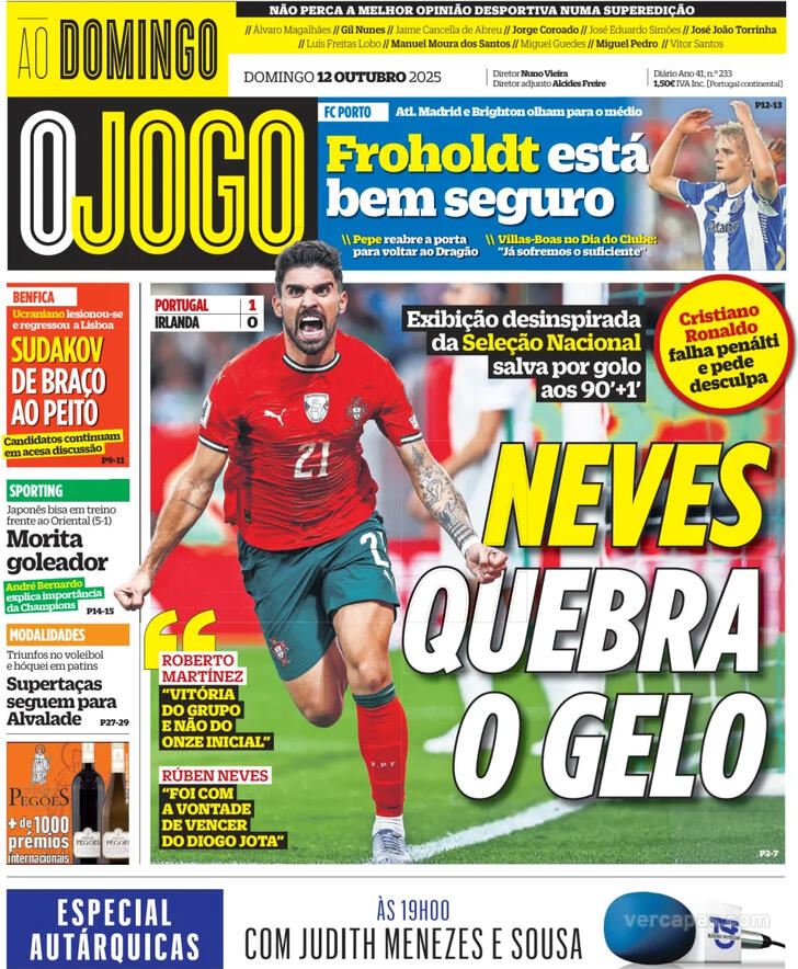 Capa O Jogo - 2025-10-12
