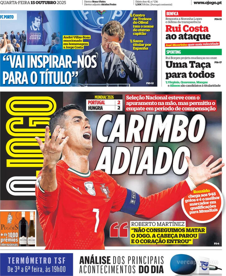 Capa O Jogo - 2025-10-15
