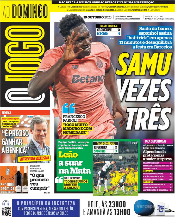 Capa O Jogo - 2025-10-19