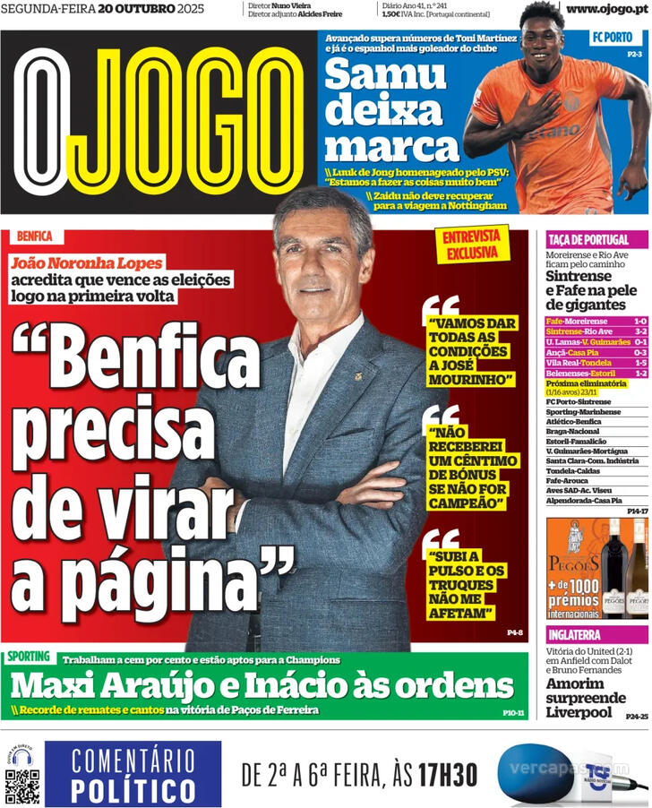 Capa O Jogo - 2025-10-20