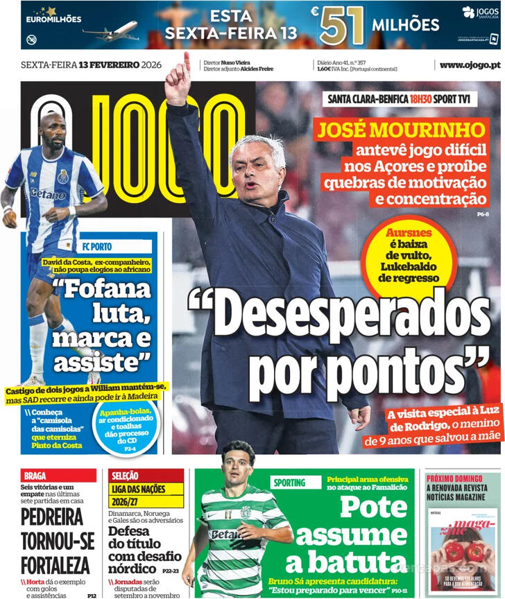 Capa O Jogo - 2026-02-13