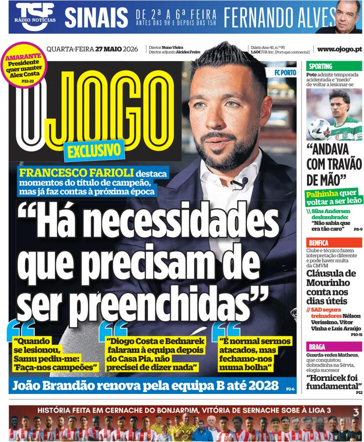 Capa O Jogo - 2026-05-27