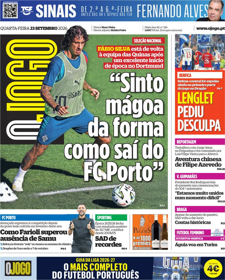 Capa O Jogo - 2026-09-23
