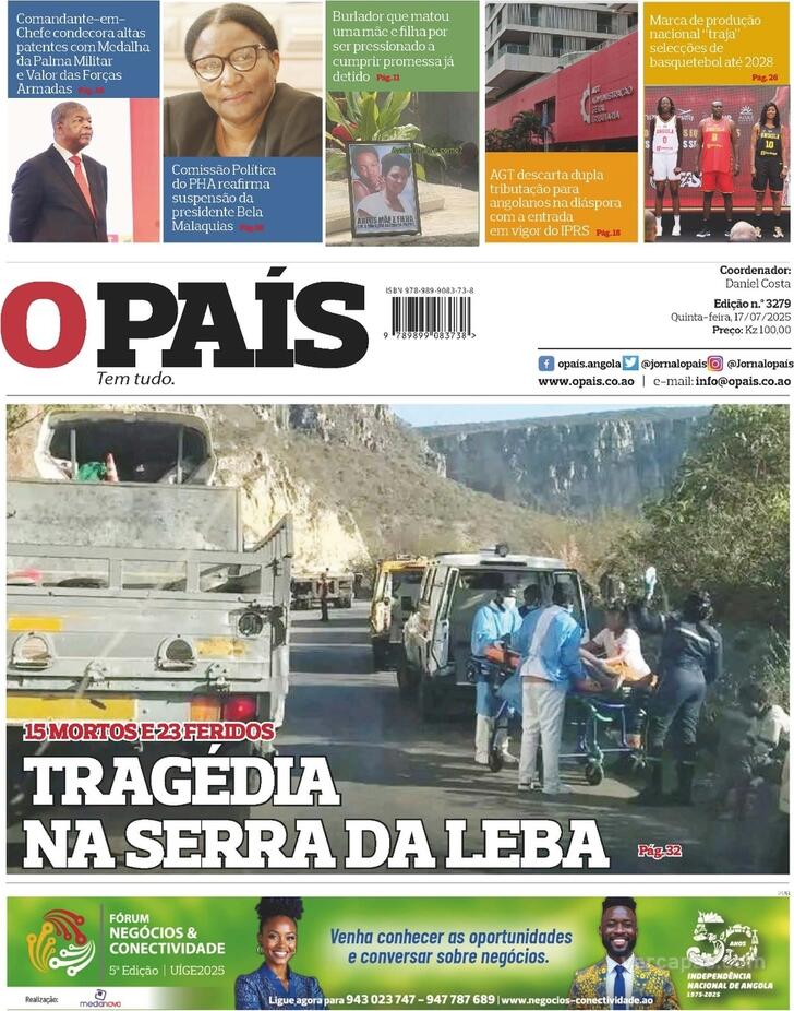 Capa O Pas (Angola) - 2025-07-17