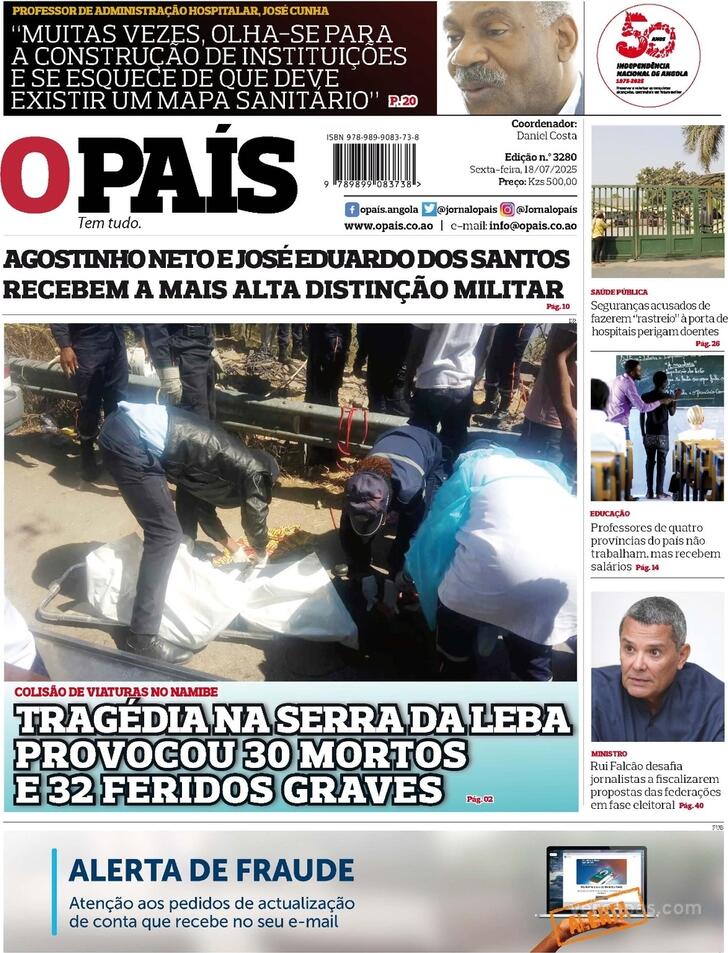 Capa O Pas (Angola) - 2025-07-18