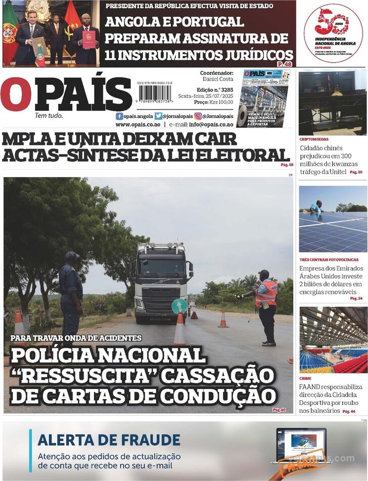 Capa O Pas (Angola) - 2025-07-25