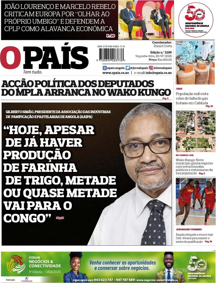 Capa O Pas (Angola) - 2025-07-28